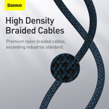 Кабель Baseus High Density Braided Fast Charging Data Cable Type-C to Lightning PD 20W 2m Синій