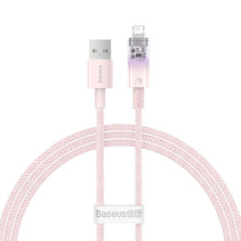 Кабель Baseus Explorer Series with Smart Temperature Control Fast Charging Data Cable USB to Lightning 2.4A 1m Рожевий