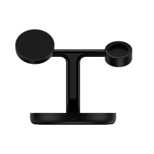 Беспроводное зарядное устройство Baseus Swan 3in1 Magnetic с функцией MagSafe и Qi 20W Черный