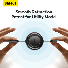 Кабель Baseus Bright Mirror 2 Series Retractable 3-in-1 Fast Charging Data Cable USB to Lightning+Type-C+MicroUSB 3.5А 1.1m Чорний