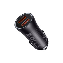 Автомобільний зарядний пристрій Baseus Golden Contactor Max Dual Fast Charger Car Charger 60W 2USB Сірий