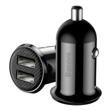 Автомобільний зарядний пристрій Baseus Grain Pro Car Charge 2USB 4.8A Чорний