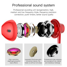 Наушники Baseus Encok H06 lateral in-ear Wire Earphone Красный