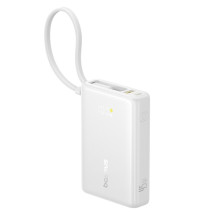 УМБ Baseus PicoGo Digital Display 10000mAh 45W 3A з технологією QC3.0+PD3.0 і Type-C кабелем 45W Білий