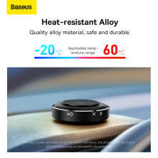 Ароматизатор в машину Baseus Metal Fabric Aroma Holder и 4 арома-картриджа Черный