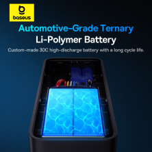 Пускозарядний пристрій Бустер Baseus Super Energy Alpha Series Jump Starter 3in1 12V 6000mAh 600A з функцією Павербанка та LED ліхтарика Чорний