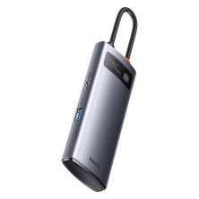 USB-хаб Baseus 4in1 Metal Gleam 4-Port Type-C HUB Adapter Type-C to USB3.0*4 Сірий