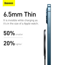 Беспроводное зарядное устройство Baseus Simple Mini Magnetic с функцией MagSafe и Qi 15W Черный