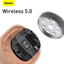 Беспроводные Bluetooth наушники Baseus Encok TWS W06 с функцией беспроводной зарядки Qi Розовый