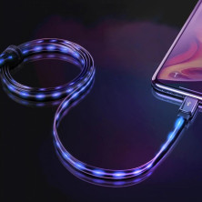 Кабель Baseus Glowing Fast Charging Data Cable USB to Lightning 2.4A 1m Чорний