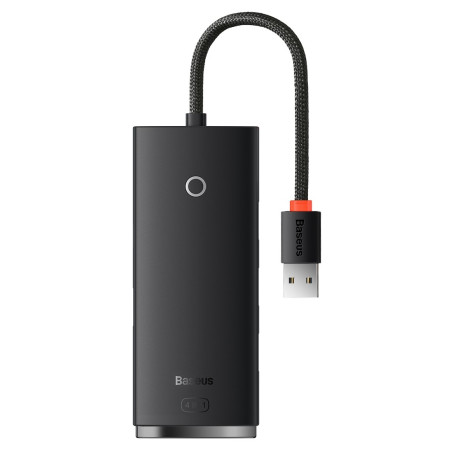 USB-хаб Baseus 4in1 Lite Series 4-Port Type-A HUB Adapter Type-A to USB3.0*4 кабель 0.25м Чорний