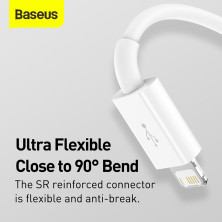Кабель Baseus Superior Series 3-in-1 Fast Charging Data Cable USB to Lightning+Type-C+MicroUSB 3.5А 0.5m Белый