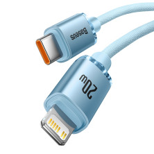 Кабель Baseus Crystal Shine Series Fast Charging Data Cable Type-C to Lightning PD 20W 2m Блакитний