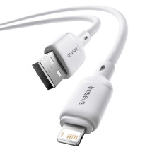 Кабель Baseus Silky Series Fast Charging Data Cable USB to Lightning 2.4A 1m Білий