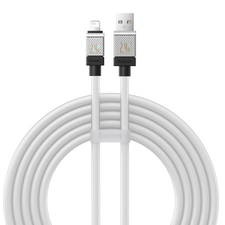 Кабель Baseus CoolPlay Series Fast Charging Cable USB to Lightning 2.4A 2m Білий