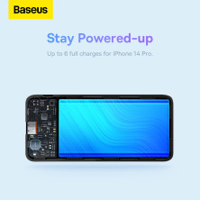 УМБ Baseus Airpow Fast Charge 10000mAh 20W 3A з технологією QC3.0+PD3.0 USB+Type-C + Кабель USB to Type-C Чорний
