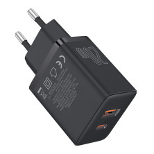 Сетевое зарядное устройство Baseus Cube Fast Charger QC3.0+PD3.0 20W USB+Type-C 3A Черный