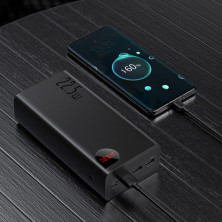 УМБ Baseus Adaman 40000mAh 22.5W з технологією QC3.0 + PD3.0 3USB+Type-C + Кабель USB to Micro Чорний