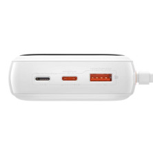 УМБ Baseus Q Pow Pro 20000mAh 22.5W 5A с технологией QC3.0+PD3.0 и Type-C кабелем 22.5W Белый