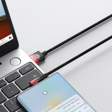 Кабель Baseus MVP 2 Elbow-shaped Fast Charging Data Cable USB to Type-C 100W 20V 5A 1m Черно-Красный