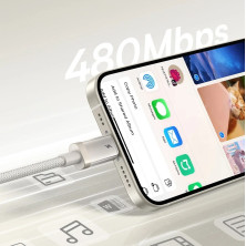 Кабель Baseus Titanium Alloy Series Fast Charging Data Cable USB to Lightning 2.4A 1m Серый