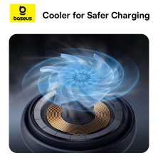 Беспроводное зарядное устройство Baseus Orbit 2 Pro Air-Cooled 2-in-1 Magnetic с функцией MagSafe и Qi2 20W Серый