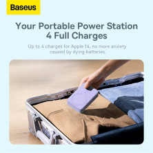 УМБ Baseus Magnetic Mini Wireless Fast Charge 2in1 20000mAh 20W 3A QC3.0+PD3.0 с Беспроводной зарядкой Qi 15W Фиолетовый