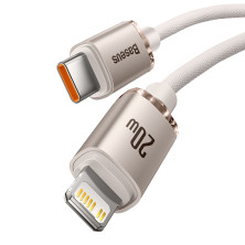 Кабель Baseus Crystal Shine Series Fast Charging Data Cable Type-C to Lightning PD 20W 2m Розовый