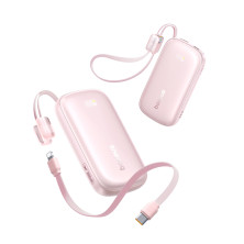 УМБ Baseus EnerFill FC21 Qpow 3 Ultra 10000mAh 22.5W з технологією QC3.0+PD3.0 + Кабель Type-C to Lightning Рожевий