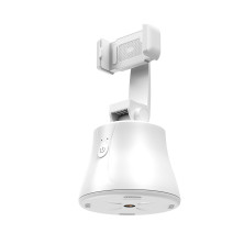 Смарт держатель для смартфона одноосевой стабилизатор Baseus 360°AI Following Shot Tripod Head Белый
