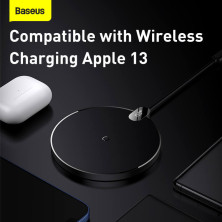 Беспроводное зарядное устройство Baseus LED Display Gen 2 Wireless Charger с технологией Qi 15W Черный