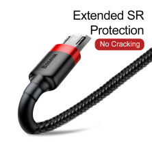 Кабель Baseus Cafule Cable USB to Micro USB 2.4A 1m Черно-Красный