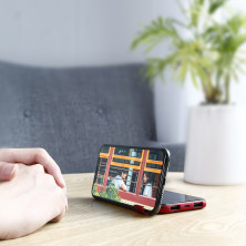 УМБ Baseus Full Screen 2in1 Bracket 8000mAh 2A с Беспроводной зарядкой Qi 5W Черно-Красный