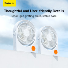 Вентилятор портативный Baseus Serenity Desktop Fan Pro настольный с аккумулятором 2000 мАч Белый