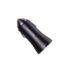 Автомобільний зарядний пристрій Baseus Golden Contactor Max Dual Fast Charger Car Charger 60W 2USB Сірий