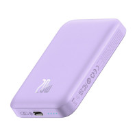 УМБ Baseus Magnetic Wireless 2in1 6000mAh 20W 2.4A QC3.0+PD3.0 с Беспроводной зарядкой Qi 15W Фиолетовый