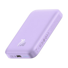 УМБ Baseus Magnetic Wireless 2in1 6000mAh 20W 2.4A QC3.0+PD3.0 с Беспроводной зарядкой Qi 15W Фиолетовый