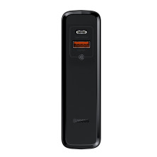 Сетевое зарядное устройство Baseus GaN 2in1 QC3.0+PD3.0 45W USB+Type-C 5A с функцией Павербанка 10000mAh + кабель Type-C 60W 20V/3A 1м Черный