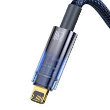 Кабель Baseus Explorer Series Auto Power-Off Fast Charging Data Cable USB to Lightning 2.4A 1m Синій