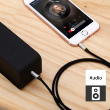 Аудіо-кабель Baseus Yiven AUX 3.5 to AUX 3.5 Audio Cable M30 1м Чорний