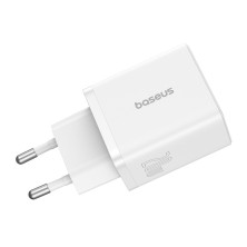 Мережевий зарядний пристрій Baseus Cube Fast Charger QC3.0+PD3.0 20W USB+Type-C 3A Білий