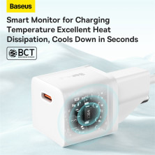 Мережевий зарядний пристрій Baseus GaN5 Fast Charger 1C PD3.0 20W Type-C 3A Білий