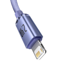 Кабель Baseus Crystal Shine Series USB to Lightning 2.4A 1.2m Фиолетовый