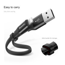 Кабель Baseus Nimble Portable Series Fast Charging Data Cable USB to Lightning 2.4A 0.23m Черный