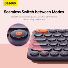 Клавиатура беспроводная Baseus K01B Wireless Tri-Mode Keyboard 2.4G/BT1+BT2 Серый