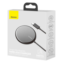 Беспроводное зарядное устройство Baseus Simple Mini Magnetic с функцией MagSafe и Qi 15W Черный