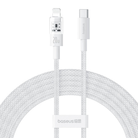 Кабель Baseus Gem Series Fast Charging Data Cable Type-C to Lightning PD 20W 2m Белый