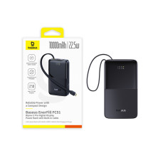 УМБ Baseus EnerFill FC51 Bipow2 Pro 10000mAh 22.5W 2.4A с технологией QC3.0+PD3.0 та Type-C кабелем 22.5W Черный