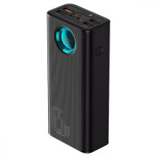 УМБ Baseus Amblight 26800mAh 65W 6A з технологією QC3.0+PD3.0 4USB+Type-C+ кабель Type-C to Type-C 100W 20V/5A 1м Чорний