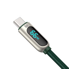 Кабель Baseus Display Series Fast Charging Data Cable USB to Type-C 66W 11V 6A 2m Зеленый